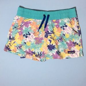 Patagonia Girls Flower Baggies Shorts.